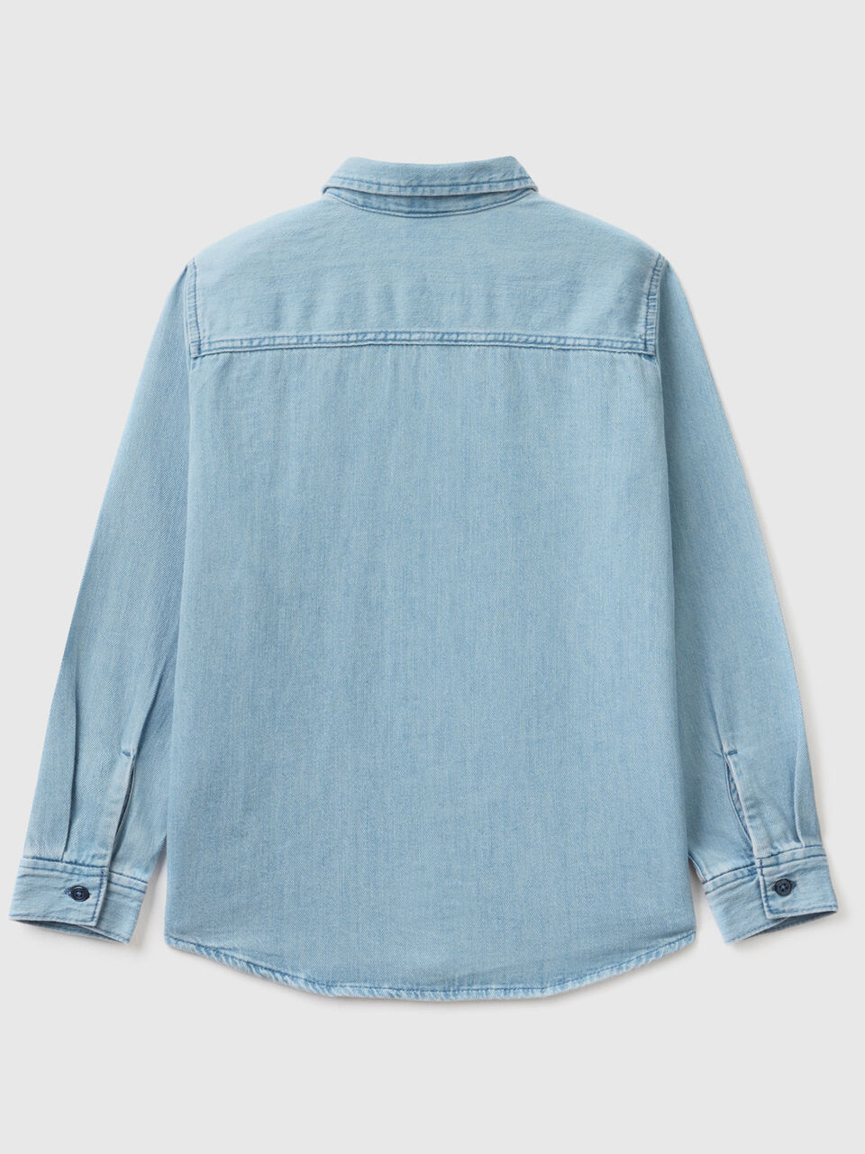 Negozi Online Camicia di jeans con taschino benetton shopping online